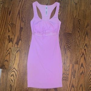 Victoria Secret Mini Bodycon Dress/Tie Front - Size XS